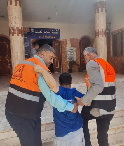 فريق التدخل السريع بالغربية ينقل شاباً من ذوي الإعاقة لإحدى دور الرعاية بناءً على طلب والده الثمانيني