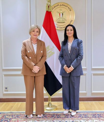 وزيرة التضامن الاجتماعي تستقبل وزيرة العمل والسياسات الاجتماعية بالجمهورية الإيطالية