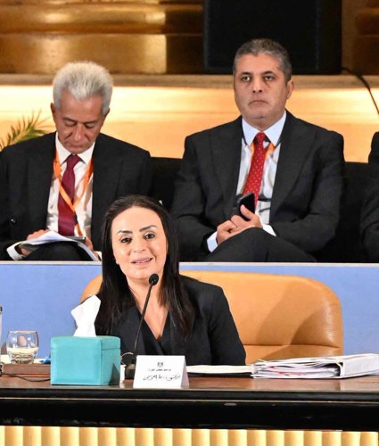 وزيرة التضامن الاجتماعي خلال مشاركتها في منتدى مصر 2026